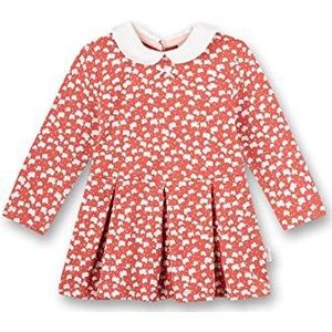 Sanetta Baby meisjes Fiftyseven jurk rood kinderjurk