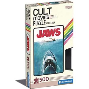 Clementoni Puzzels voor volwassenen - Cult Movies Jaws, Legpuzzel 500 Stukjes, 14-99 jaar - 35111