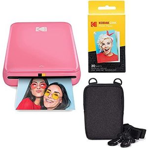 KODAK Stap Instant Photo Printer met Bluetooth/NFC, ZINK Technology & KODAK App voor iOS en Android (Roze) Go-bundel