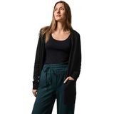 Cecil - Open Vest - Zwart - Lange Mouwen - Zachte Fijn Gebreide Kwaliteit