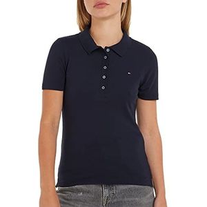 Tommy Hilfiger S/S polo's voor dames, Blauw (Woestijnhemel), L