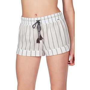 Skiny Dames broek lange zomer loungewear shorts, Veelkleurig (Ivory Stripe 2479), 36