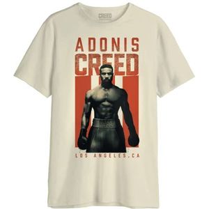 cotton division Creed ""Adonis Creed Grunge"" MECREREDTS018 T-shirt voor heren, melange, maat M, Grijs Melange, M