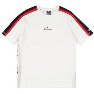 Champion Legacy Retro Sport (220336) - Taped SS Crewneck T-shirt, wit (Wht/NNY/CRD), XS Retro Sport Heren FW24, wit (Wht/Nny/Crd), XS