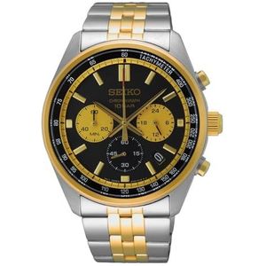 Seiko Heren analoog kwartshorloge met roestvrijstalen armband SSB430P1, Meerkleurig