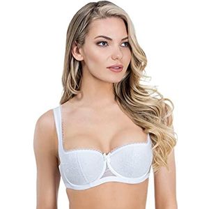 ROSME Lingerie Balconette bh voor dames, Collectie ""Eliza"", Wit, Maat 95C