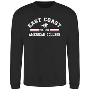 AMERICAN COLLEGE USA Sweatshirt Sweatshirt Print Warme Kleding Unisex Kinderen Jongens en Meisjes Casual Model ACSCRW2 Zwart 8 Jaar, Zwart, 8 ans