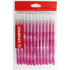 Stabilo Power - Schoolpack Refill van 12 Vilt-Tip Pens, Medium Tip Roze
