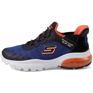 Skechers Instappers voor jongens, Koninklijke Textiel Zwarte Synthetische Trim, 32 EU