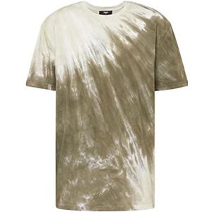 Mavi Heren Deep Dye Tee T-shirt, Moss Gray, S