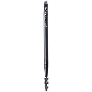 Avon Wenkbrauw Duo Brush, met een platte borstel voor het aanbrengen van poeder en een Spoolie kam voor het opruimen en blenden, veganistisch vriendelijk met een handvat gemaakt van gerecycled