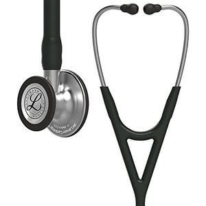 3M Littmann Cardiology IV Diagnostische Stethoscoop, borststuk met standaardafwerking, zwarte slang, roestvrijstalen steel en headset, 27 inch, 6152