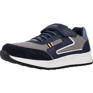 Geox J Briezee Boy Sneakers voor jongens, Marineblauw/grijs, 24 EU