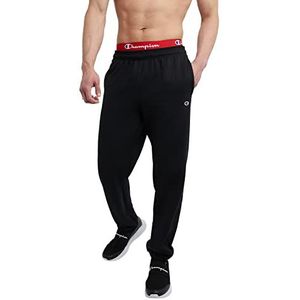 Champion Heren Joggingbroek, Powerblend, Relaxed Bottom Broek voor Mannen (Reg. Of Groot & Tall), Zwart C Patch Logo, 3XL groot
