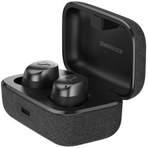 Sennheiser MOMENTUM True Wireless 4 slimme oordopjes met Bluetooth 5.4, kristalhelder geluid, comfortabel ontwerp, batterijduur van 30 uur, adaptieve ANC, LE Audio en Auracast - zwart grafiet