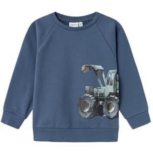 NAME IT Jongens Nmmniklo Nreg Sweat Bru Box Sweatshirt, bering sea, 98