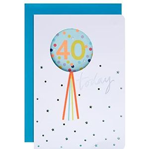 Hallmark 40e verjaardagskaart - Hedendaags gestanst ontwerp