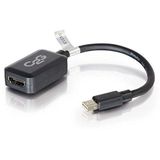 C2G 20CM Mini DisplayPort/Thunderbolt manspersoon naar HDMI vrouwtje 1080P Adapter Zwart, Full HD Mini DP Compatibel met Apple MacBook, Mac Mini, Mac Pro, Microsoft Surface Pro, Dell XPS en meer