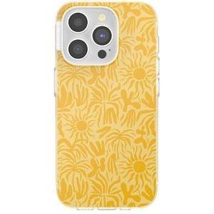 PopSockets iPhone 15 Pro-hoesje, compatibel met MagSafe, telefoonhoesje voor iPhone 15 Pro, compatibel met draadloos opladen, alleen hoesje - Sava Sava Palms Kurkuma