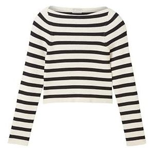 TOM TAILOR meisjes kinderen trui met strepen, 32557 - Off White Grey Stripe, 128