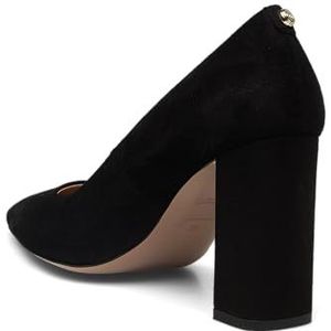 NINE WEST Astoria9x9 stoffen pomp voor dames, Zwart Suede001, 39.5 EU