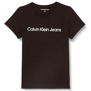 Calvin Klein Jeans T-shirt voor dames, Ck Zwart/Ck Zwart, L