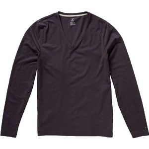 Tommy Hilfiger Heren shirt met lange mouwen stretch Tee V-NK LS SF/857820452, grijs (040 Nine Iron), 48