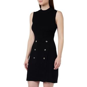 Morgan Semi-transparante Jurk met Kant Zwart