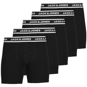 JACK & JONES Jacsolid Boxer Briefs 5-pack Boxershort voor heren, Zwart/pakket: zwart – zwart – zwart – zwart, S