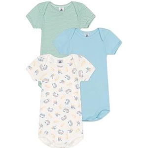 Petit Bateau - A0czm Noi - Body - Wit - 100% Katoen - 3 Stuks