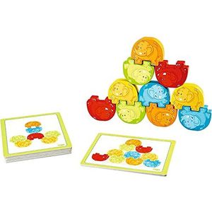 HABA 300145 Wooden Stacking Game Wigglefants, Ages 2 and Up (Made in Germany)