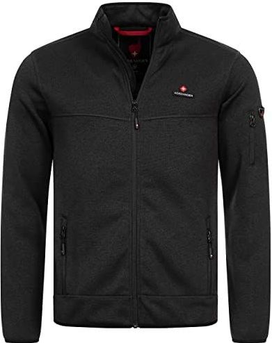 HÖHENHORN Tacul fleecejack voor heren, met doorlopende ritssluiting, Donkergrijs, S