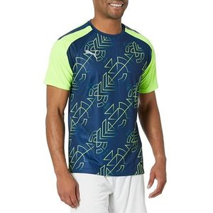 PUMA Teamliga Graphic Jersey voetbalshirt voor heren, Perzisch Blue-pro Groen, XXL