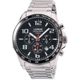 Lorus - Horloge/Chronograaf RT351GX9 - Herenhorloge - Waterdicht - Analoog - Met elastische band - Zilver, zilver/zwart, armband