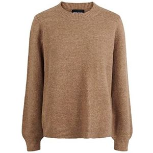 PIECES Dames PCJANita LS O-hals Wool Knit NOOS BC pullover, Fossil, M