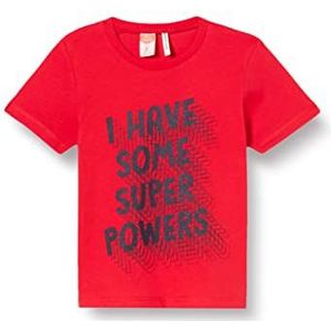 Koton Slogan Bedrukt T-shirt met korte mouwen, katoen, uniseks baby, rood (420), 12/18 meses