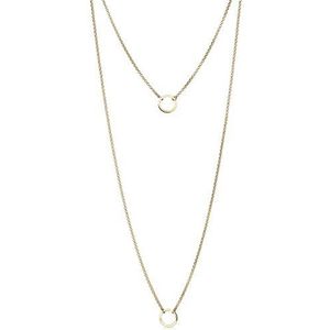 Elli 925 sterling zilveren cirkel laag geo ketting voor dames, 70cm, Facet gesneden, Geen edelsteen