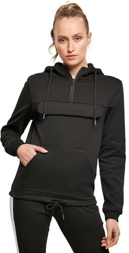 Build Your Brand - Dames Trui - Zwart - Sweat Pull Over Hoody