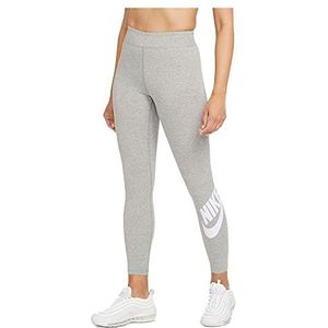 Nike W NSW Essntl Gx HR Lggng Ftra leggings voor dames, donkergrijs heather/wit, XXL