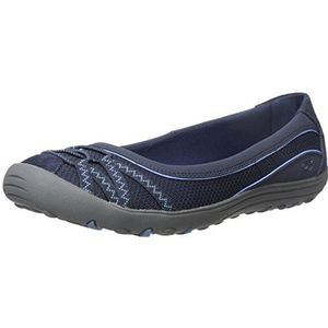 Skechers Reggae Fest-Willows Dames Loafers, comfortabele platte schoenen, Donkerblauw, 9.5 Wide
