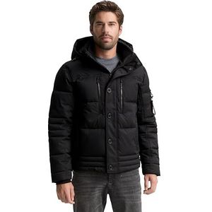 TOM TAILOR - Winterjas - Zwart - Gewatteerde Jas - Afneembare Capuchon