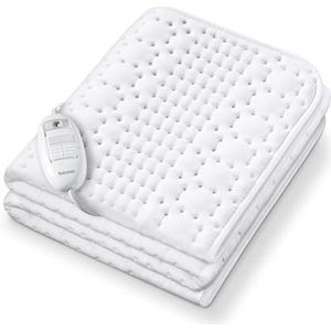 Beurer Warmtekussen UB 30, met 3 temperatuurniveaus en bescherming tegen oververhitting, knuffelig warmtekussen, zachte katoenen bovenkant, machinewasbaar