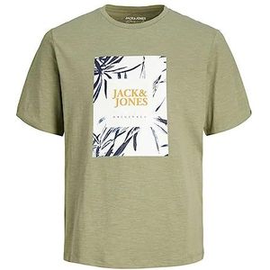 JACK & JONES Heren Jorcrayon Branding Tee Ss Crew Neck T-shirt, oil green, S