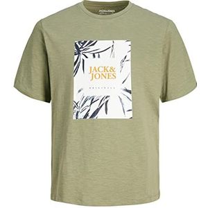 JACK & JONES Heren Jorcrayon Branding Tee Ss Crew Neck T-shirt, oil green, S