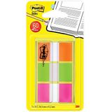 Post-it 11755 Miniset 60 bladwijzers, medium, 60 stuks, roze/groen/oranje