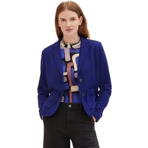 TOM TAILOR Damesblazer, 33965 - Crest Blue Melange, XXL