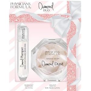 Physicians Formula Mineral Wear Diamond Duo Set, Make-up Set met Translucent Setting Powder en Lip Plumper, Voedende Formules met Verhelderende Mineralen en Vitamine E voor een Stralende Make-up