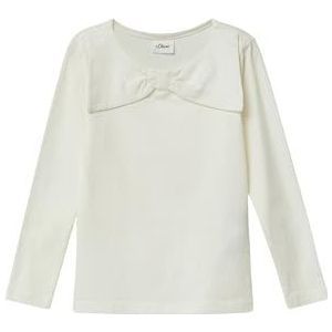 T-shirt - Geruwd Jersey - Longsleeve - Ronde Hals - Decoratieve Strikkraag