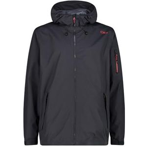 CMP Heren Man Jacket Fix Hood Rain, Antraciet, 58