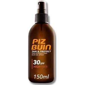 Piz Buin Tan & Protect, zonneolie spray met zonnebrandcrème, SPF 30, waterdicht en snel intrekkend, 150 ml